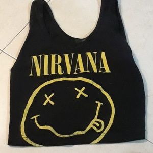 Forever 21 Nirvana crop top